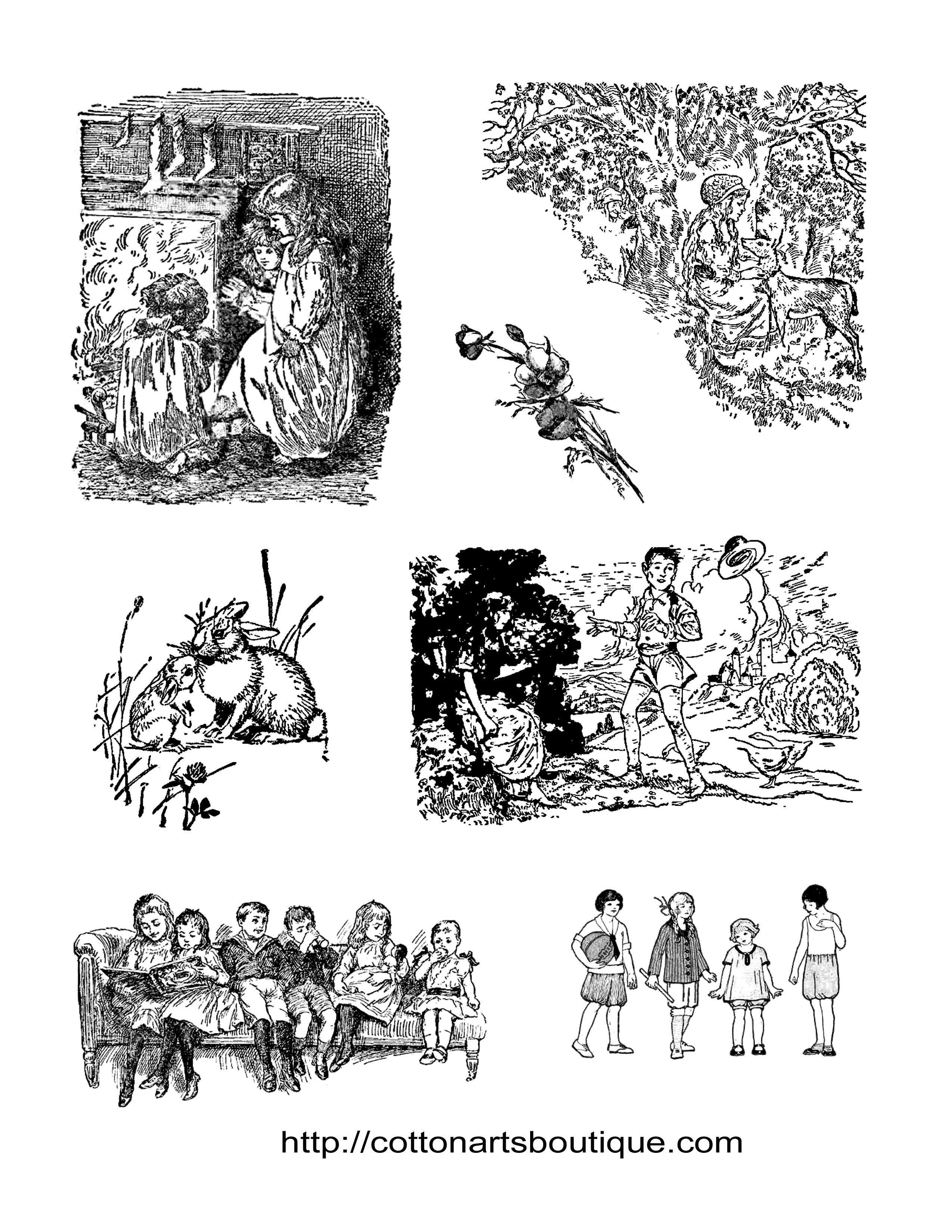 Vintage images, high resolution for mixed media art