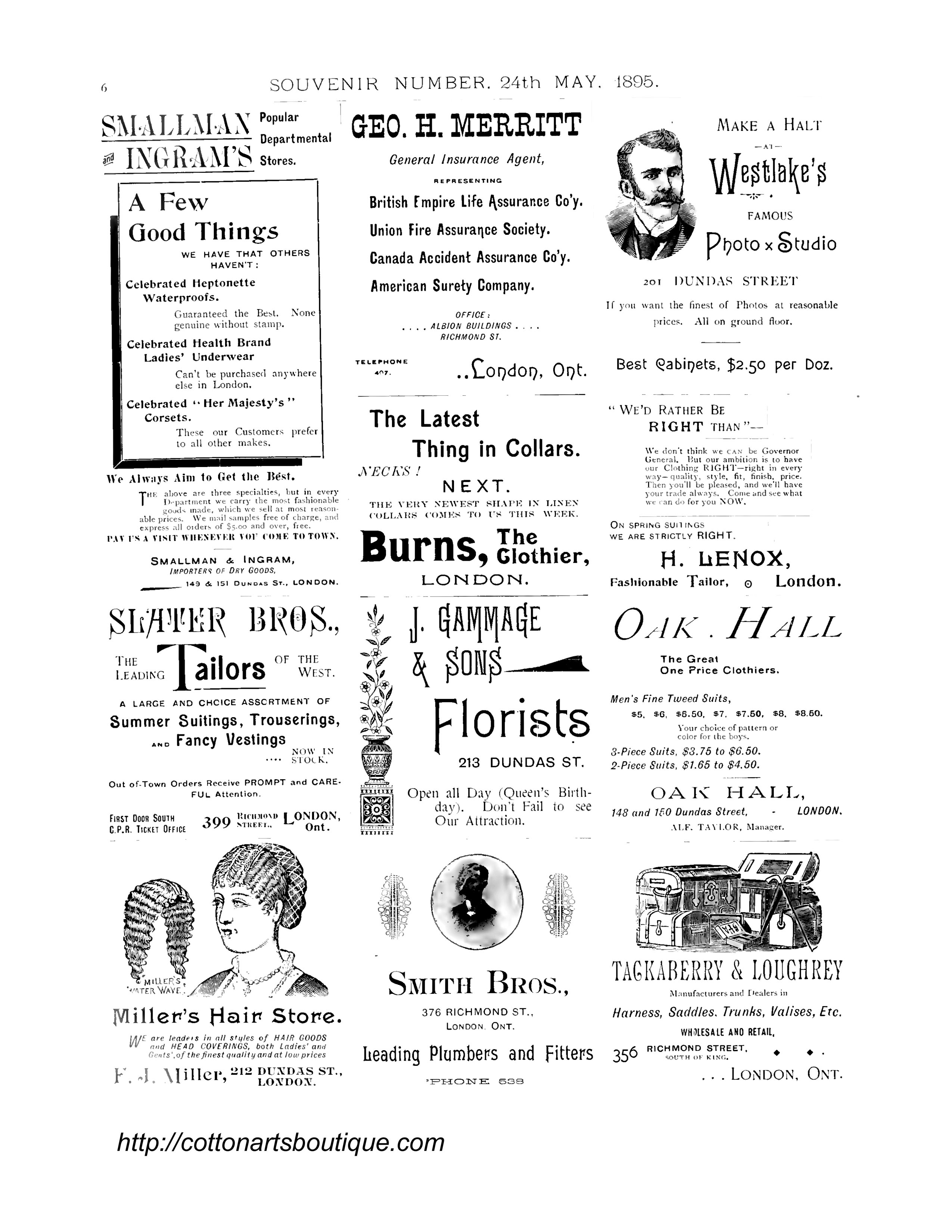 Vintage page of ads