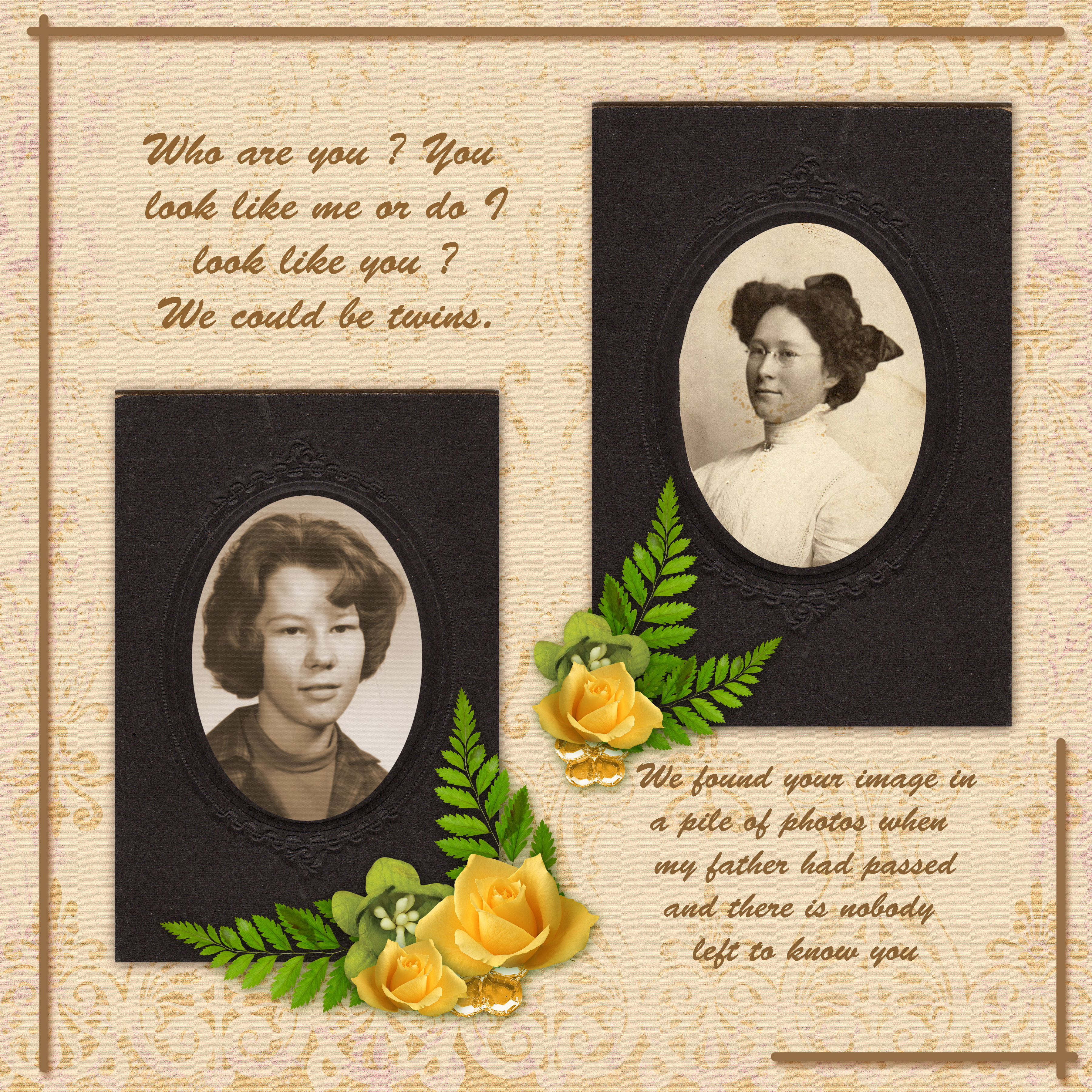 Who Are You scrapbook page