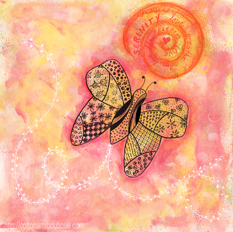 Zentangle butterfly