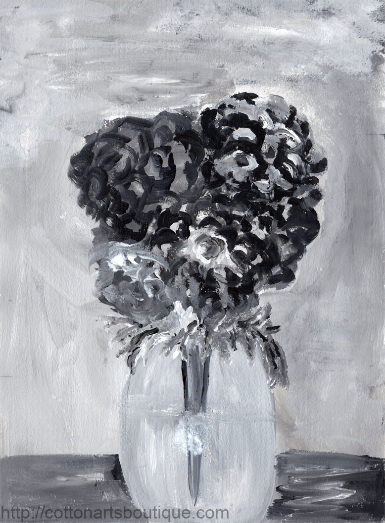 Black and White flowers