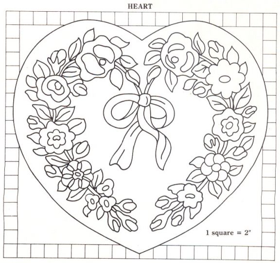 heart rug pattern