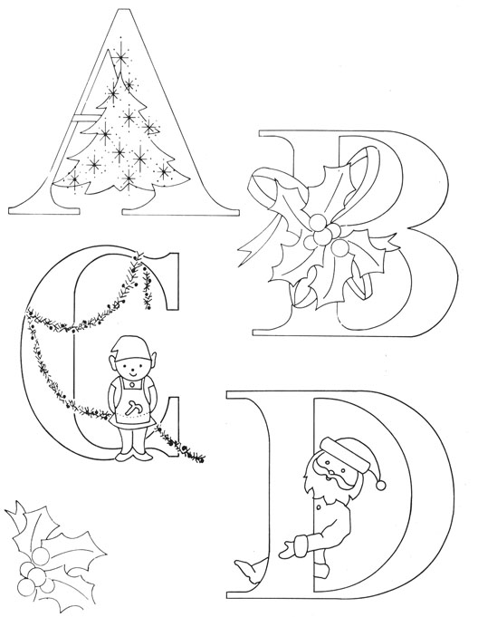 Christmas Alphabet to enhance your Christmas embroideries and quilts ...