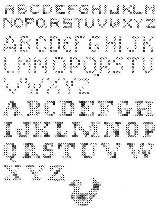 cross stitch alphabet