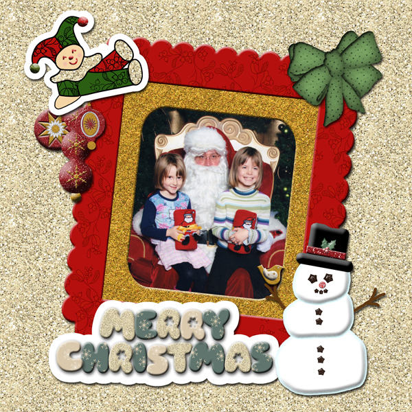 Old Fashioned Christmas Scrapbook Page 2