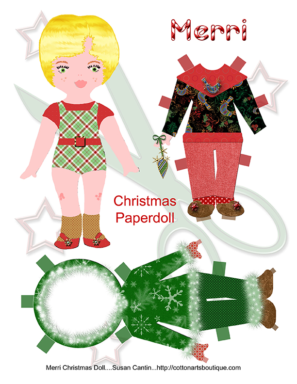 Christmas paper doll