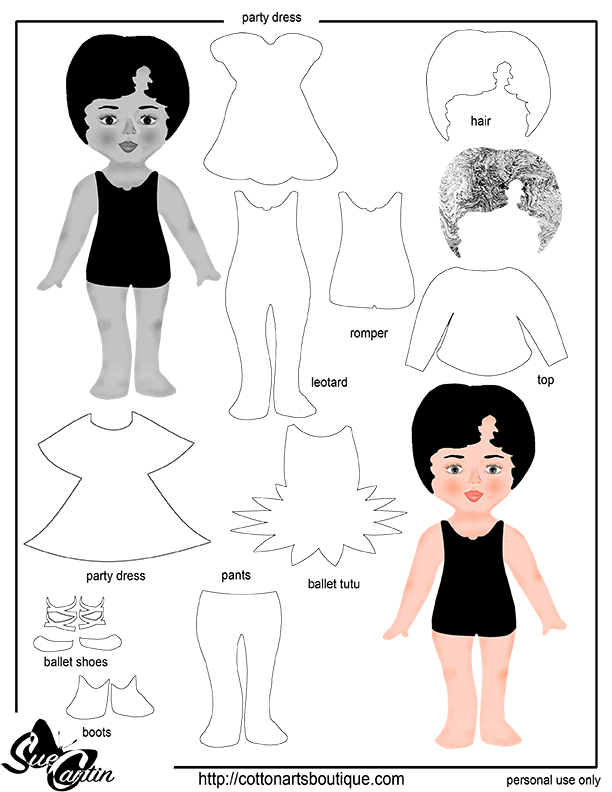 colour your own doll 